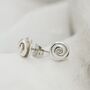 Silver Swirl Stud Earrings, thumbnail 1 of 4