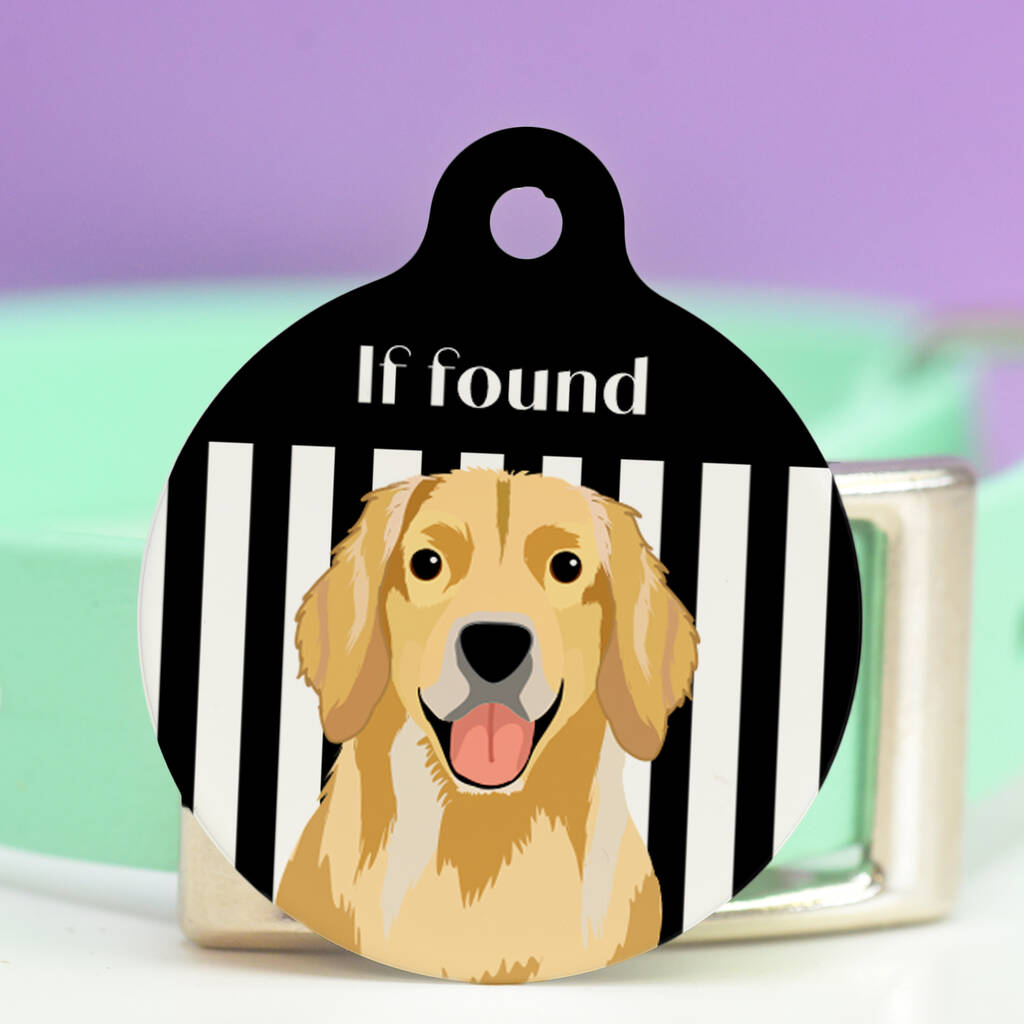 Gothic Portrait Pet Tag For Dogs Perfect For Halloween, 1 of 9