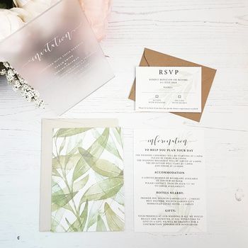 Perspex Wedding Stationery The Laurel Collection By Design by Eleven ...