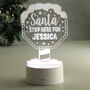 Personalised Santa Stop Here LED Night Light, thumbnail 11 of 11