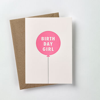 'Birthday Girl' Letterpress Card, 2 of 2