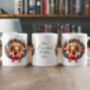 Personalised Vizsla Christmas Wreath Dog Mug, thumbnail 2 of 2