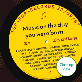 18th Birthday Print Music Day You Were Born Record 2006 2007, 10 of 12