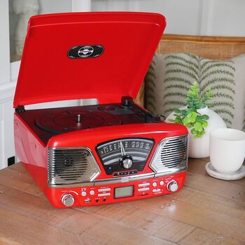 Roxy 60's Style Retro Five In One Record Player System, 6 of 8