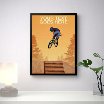 Personalised Sunset Mountain Bike Poster, 2 of 7