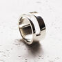 Men's Modern Cut Out Sterling Silver Ring, thumbnail 1 of 4