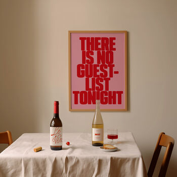 Guestlist Print | Typographic Poster | Wall Art | Aesthetic | Typographic | Trendy | Party Artwork | Club | House Music | Groovy, 6 of 10