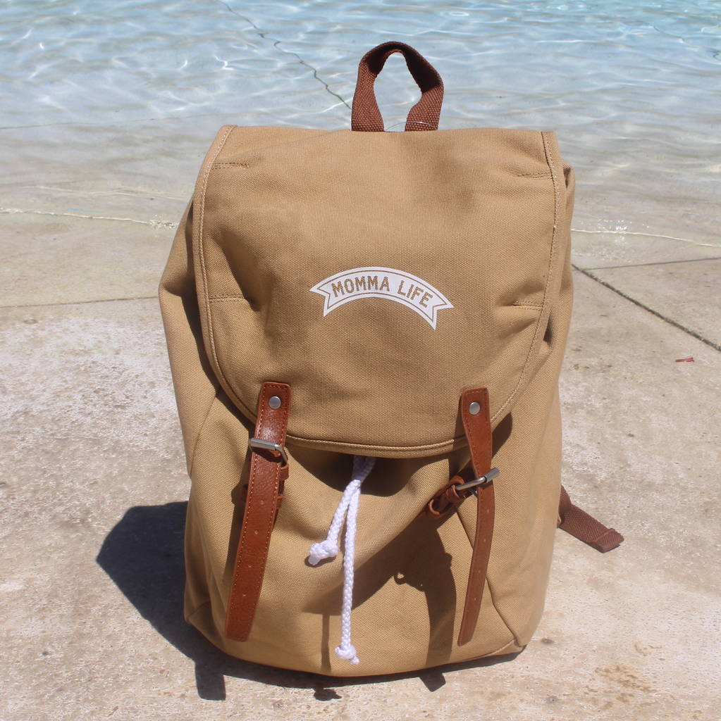 mums canvas rucksack by mommamakes