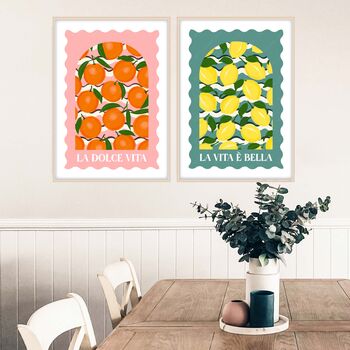La Dolce Vita Travel Inspired Oranges And Lemons Prints, 12 of 12