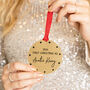 First Christmas As Aunty Personalised Christmas Decoration Bauble, thumbnail 4 of 8