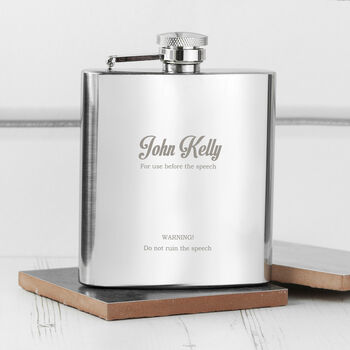 Personalised Best Man Hip Flask, 7 of 8