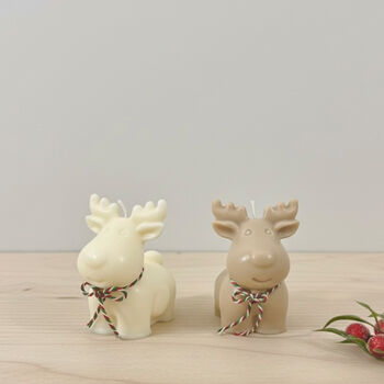 Christmas Reindeer Candle And Christmas Decoration, 2 of 12