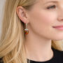 Large Sterling Silver Baltic Amber Acorn Drop Earrings, thumbnail 5 of 6