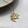 Gold Vermeil Personalised Swallow Necklace, thumbnail 1 of 5