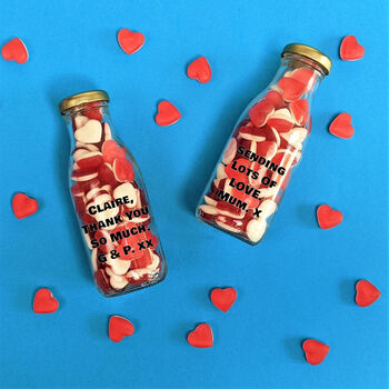 Personalised Heart Sweets Bottle, 2 of 4