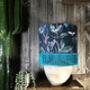 Fringed Velvet Lampshade With Gold Lining In Twilight, thumbnail 3 of 6