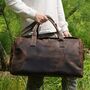 Genuine Leather Weekend Bag, thumbnail 6 of 12