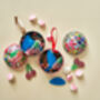 Duo Of Baubles In Swedish Design Filled With Swedish Candy, thumbnail 1 of 12