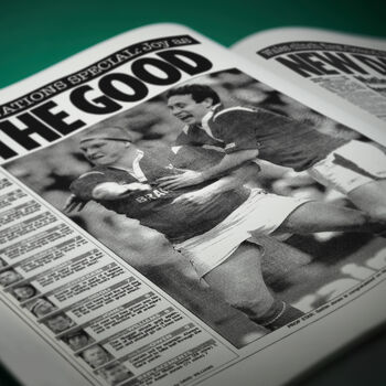 Six Nations Personalised Gift Rugby Newspaper Book, 9 of 12