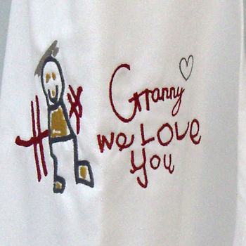 Your Child's Drawing Embroidered On Apron, 6 of 8