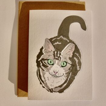 Cat Greeting Card, 2 of 2