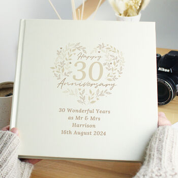 Personalised 30th Pearl Wedding Anniversary Photo Album, 3 of 6