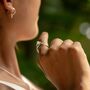 Sterling Silver Lily Flower Open Ring, thumbnail 3 of 5