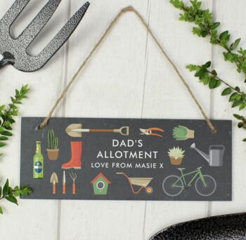 Personalised Garden Hanging Slate Sign Gift, 4 of 4
