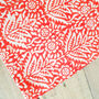 Bagru Block Printed Indian Table Runner, Red And White, thumbnail 11 of 11