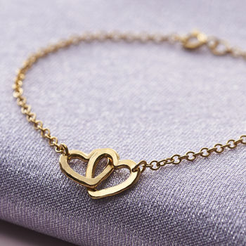 Personalised Double Heart Names Bracelet, 5 of 8