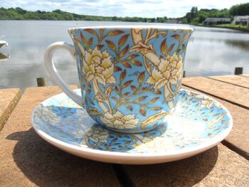 Large Cup And Saucer In Blue Chrysanthemum Design, 7 of 11