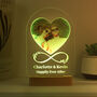 Personalised Infinity You And Me Photo Upload Heart LED Light, thumbnail 5 of 9