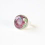 Ruby Zoisite Gemstone Ring Set In Sterling Silver, thumbnail 3 of 6