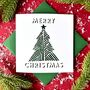 Papercut Tree Christmas Card, thumbnail 1 of 6
