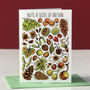 Nuts And Seeds Of Britain Art Greeting Card, thumbnail 1 of 7