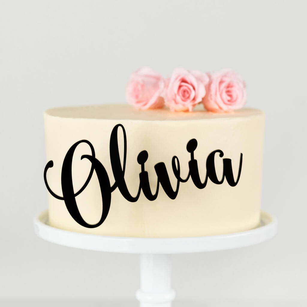 Personalised Acrylic Side On Cake Topper, 1 of 5