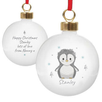 Personalised Baby Penguin Bauble, 3 of 3