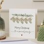 Personalised Family Christmas Card With Stockings, thumbnail 1 of 7
