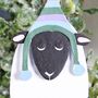 Sheep In Winter Hat Christmas Tree Decoration, thumbnail 2 of 2