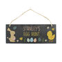 Personalised Easter Bunny And Chick Slate Hanging Sign, thumbnail 5 of 5