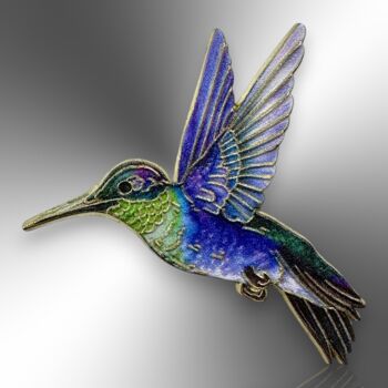 Choose Your Colour – Hummingbird Enamel Pin, 6 of 11