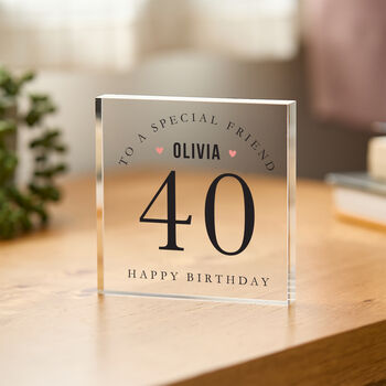 Custom Birthday Gift Name Plaque Keepsake, 2 of 5