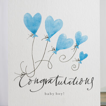 'Congratulations Baby Boy!' New Baby Card, 3 of 3