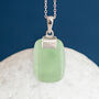 Sterling Silver Jade Rectangle Necklace, thumbnail 1 of 11