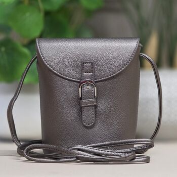 Small Cross Body Bag In Pewter, 3 of 3