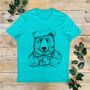 Christmas Dinner Bear, Men's Organic T Shirt, thumbnail 1 of 4