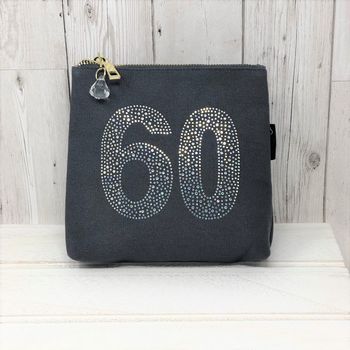 60th Birthday Grey Sparkly Bag, 3 of 3