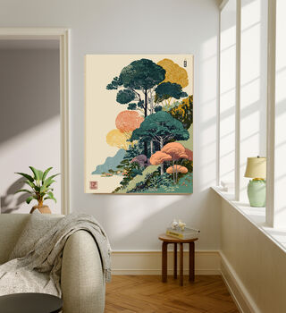 Japanese Forest Tree Art Print, 4 of 4
