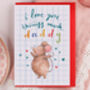 Cute Mouse Daddy Valentine Card, thumbnail 1 of 2