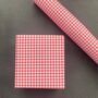 Red Gingham Paper Fibre Wrapping/Patterned Paper Sheet, thumbnail 2 of 7